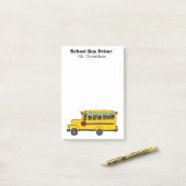 Gele School Bus Driver Waardering Post-it® Notes (Op bureau)