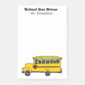 Gele School Bus Driver Waardering Post-it® Notes (Voorkant)