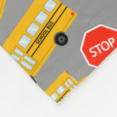 Gele School Bus Eerste Dag Aangepaste Foto van Sch Fleece Deken (Hoek)