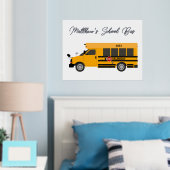 Gele school bus Folie Folie Afdrukken (Insitu (Slaapkamer))