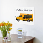Gele school bus Folie Folie Afdrukken (Laag (Keuken))