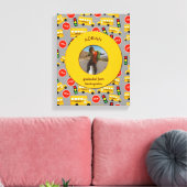 Gele school Bus Kindergarten Afstuderen Canvas Afdruk (Insitu (Woonkamer))