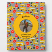 Gele school Bus Kindergarten Afstuderen Fotoplaat (Voorkant)