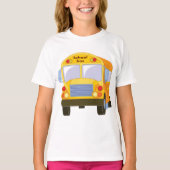 Gele School Bus Meisjes T-shirt (Voorkant)