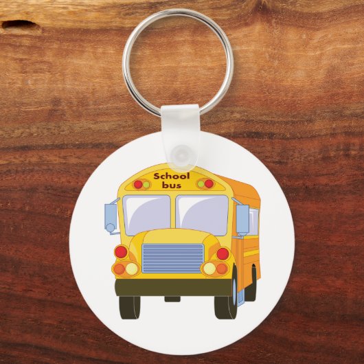 Gele School Bus Sleutelhanger (Voorkant)