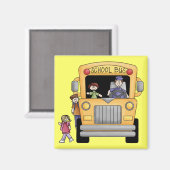 Gele School Bus Tshirts en geschenken Magneet (Voorkant / Achterkant)