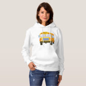 Gele School Bus Vrouwen Hoodie (Voorkant volledig)