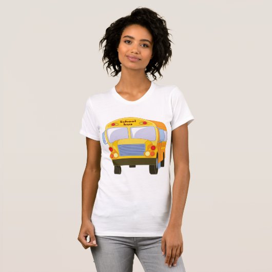 Gele school bus Womens T-Shirt (Voorkant volledig)
