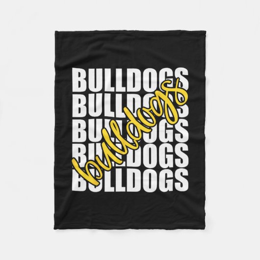 Gele School Sport Fan Team Spirit Fleece Deken (Voorkant)