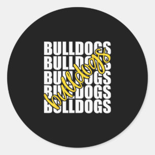 Gele School Sport Fan Team Spirit Ronde Sticker