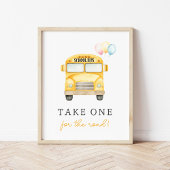 Gele schoolbus Aangepaste gunst Teken