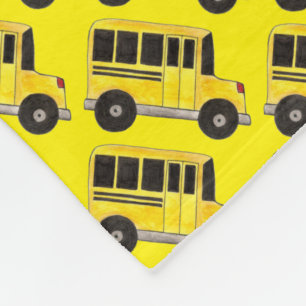 Gele schoolbus Bussen Stuurleraar Onderwijs Fleece Deken