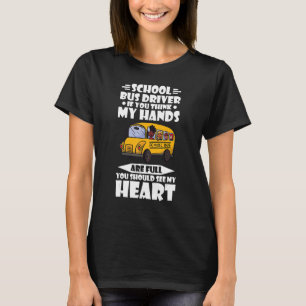 Gele schoolbus-chauffeur als je denkt dat mijn han t-shirt