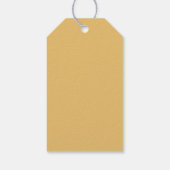 Gele schoolbus grappig cadeaulabel (Achterkant)