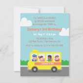 Gele schoolbus Kinderen op zaterdag Kaart (Voorkant)