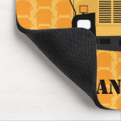 Gele schoolbus Leerlingenwaardering Muismat (Hoek)