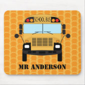 Gele schoolbus Leerlingenwaardering Muismat (Voorkant)