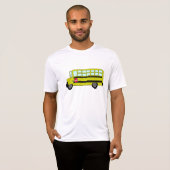 Gele schoolbus met stopbord t-shirt (Voorkant volledig)