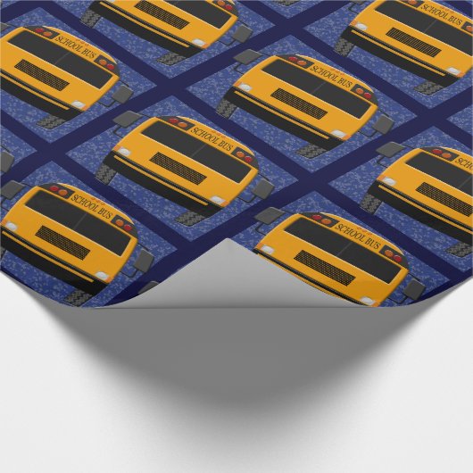 Gele schoolbus ompakken papier (Hoek)