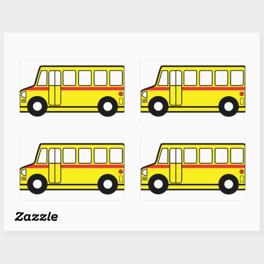 Gele schoolbus Stickers (Vel)