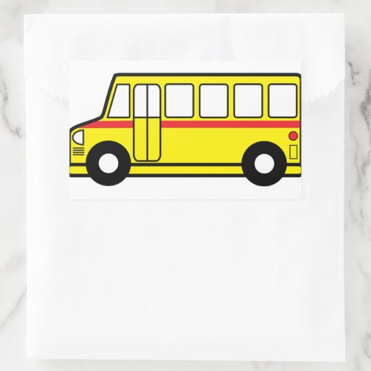 Gele schoolbus Stickers (Tas)