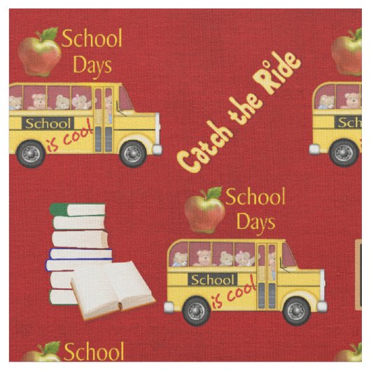 Gele schoolbus stof (Close Up)