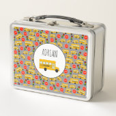 Gele schoolbus Stop Sign Traffic Lights Patroon (Voorkant)