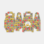 Gele schoolbus stoppen verkeerslicht bedankdoosjes (Uitgevouwen)