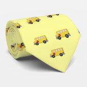 Gele schoolbus stropdas (Opgerold)