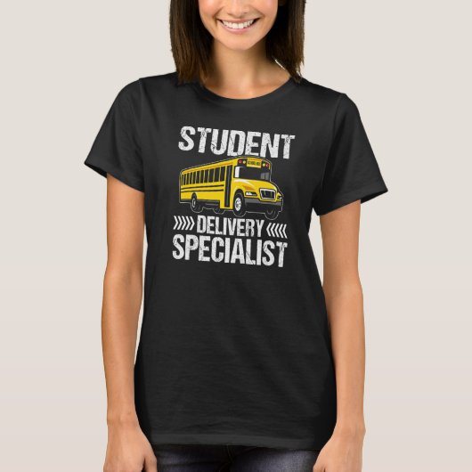 Gele schoolbus Student Delivery Speciali T-shirt (Voorkant)
