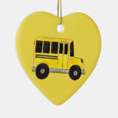 Gele schoolbus Stuurleraar Onderwijs Gift Keramisch Ornament (Rechts)