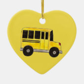 Gele schoolbus Stuurleraar Onderwijs Gift Keramisch Ornament (Voorkant)