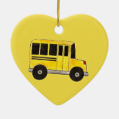 Gele schoolbus Stuurleraar Onderwijs Gift Keramisch Ornament (Achterkant)