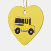 Gele schoolbus Stuurleraar Onderwijs Gift Keramisch Ornament (Links)
