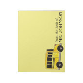 Gele schoolbus Stuurleraar Onderwijs Notitieblok (Linkerzijde)