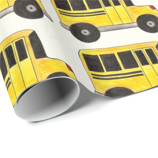 Gele schoolbus Stuurprogramma leraar onderwijs - o Cadeaupapier (Rol Hoek)