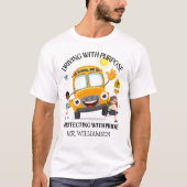 gele schoolbuschauffeur t-shirt (Voorkant)