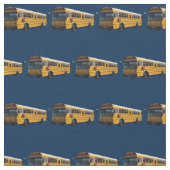 Gele schoolbussen op marine achtergrond stof (Close Up)