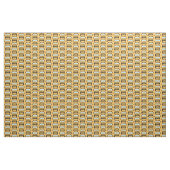 Gele schoolbussen op Sinaasappel Stof (Fat Quarter)