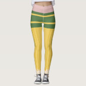 Gele schoolpotlooddocenten Gepersonaliseerd Leggings (Voorkant)