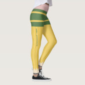 Gele schoolpotlooddocenten Gepersonaliseerd Leggings (Rechts)