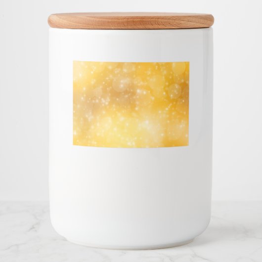 Gele schoonheid voedselcontainer etiket (Voorkant)