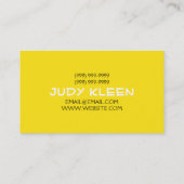 Gele schoonmaakbeurten voor thuisgebruik visitekaartje (Achterkant)