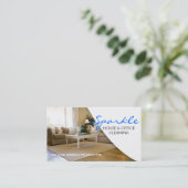 Gele schoonmaakbeurten voor thuisgebruik visitekaartje (Staand voorkant)