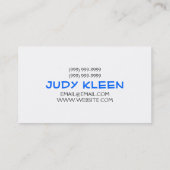 Gele schoonmaakbeurten voor thuisgebruik visitekaartje (Achterkant)