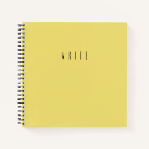 Gele schrijftypografie notitieboek