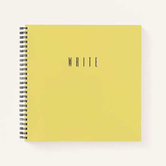 Gele schrijftypografie notitieboek (Voorkant)