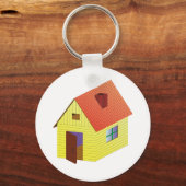 Gele schuurwoning sleutelhanger (Voorkant)