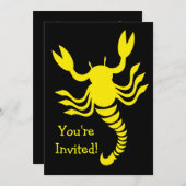 Gele Scorpion bij elke gelegenheid Kaart (Voorkant / Achterkant)