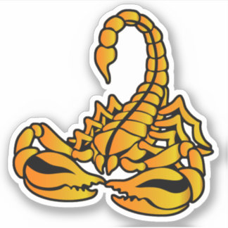 Gele Scorpion, tribale kunststijl Sticker
